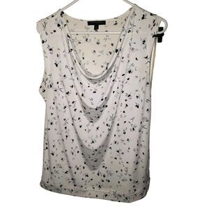 Banana Republic Womens Floral Print Cowl Neck Tank Top M